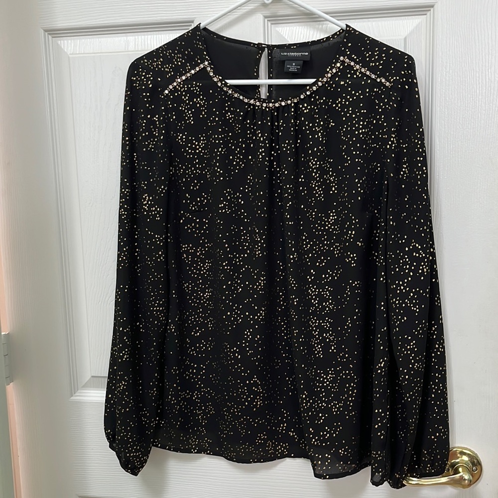 Rhinestone studded blouse